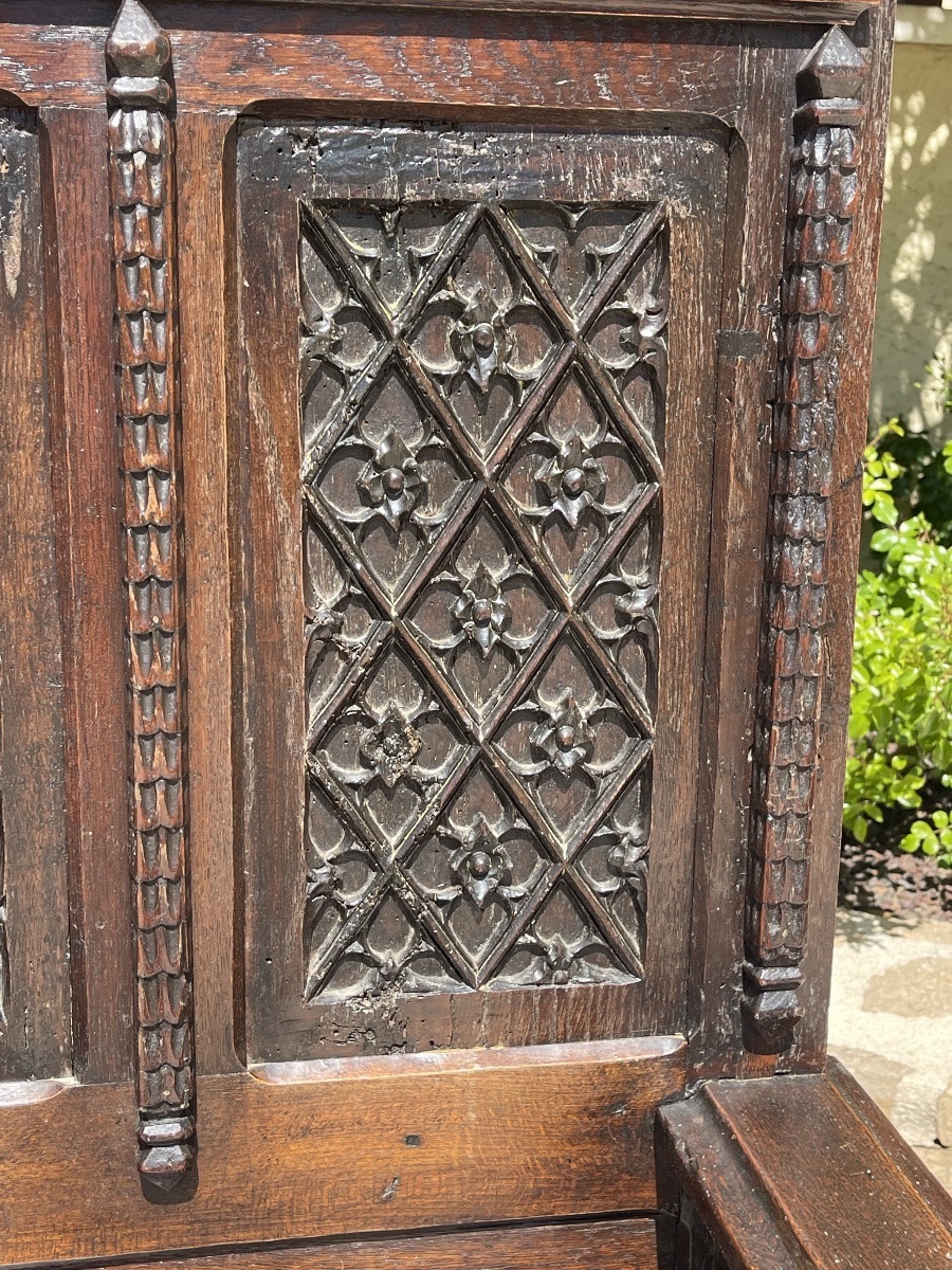 Banc Coffre Style Gothique -photo-2