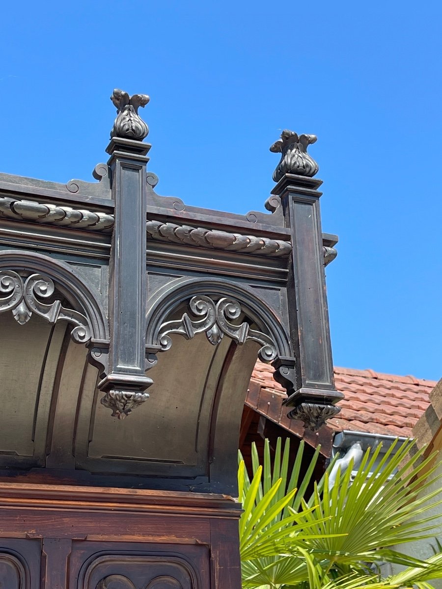 Gothic Style Cathedral Chest Bench-photo-4