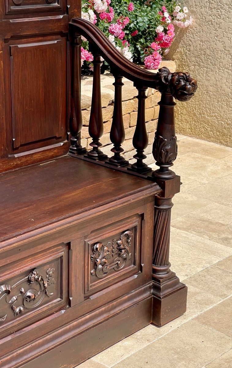 Gothic Style Cathedral Chest Bench-photo-3