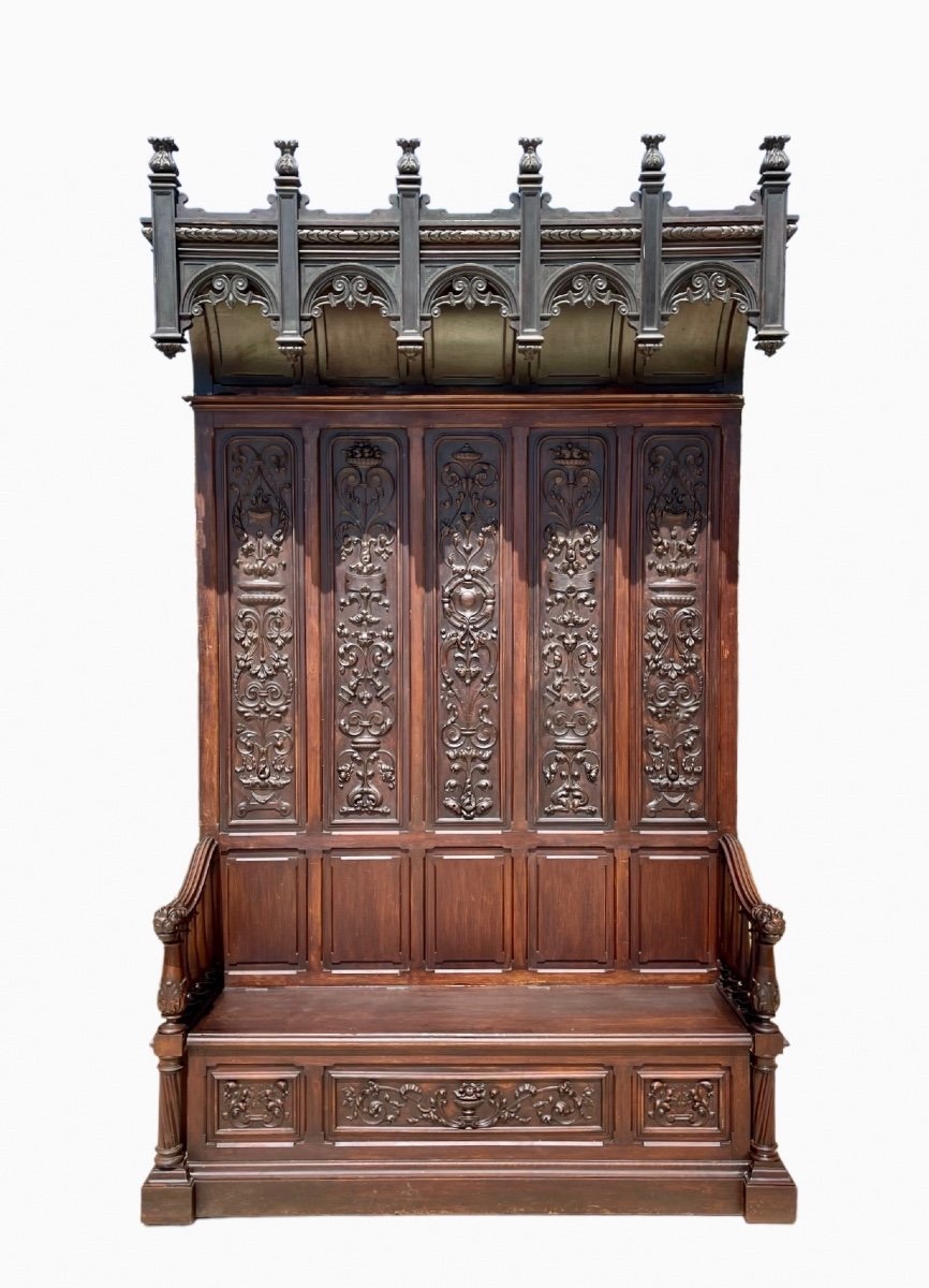 Gothic Style Cathedral Chest Bench