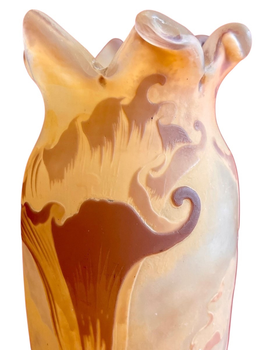 E. Galle - Baluster Vase With Wild Lilies-photo-3