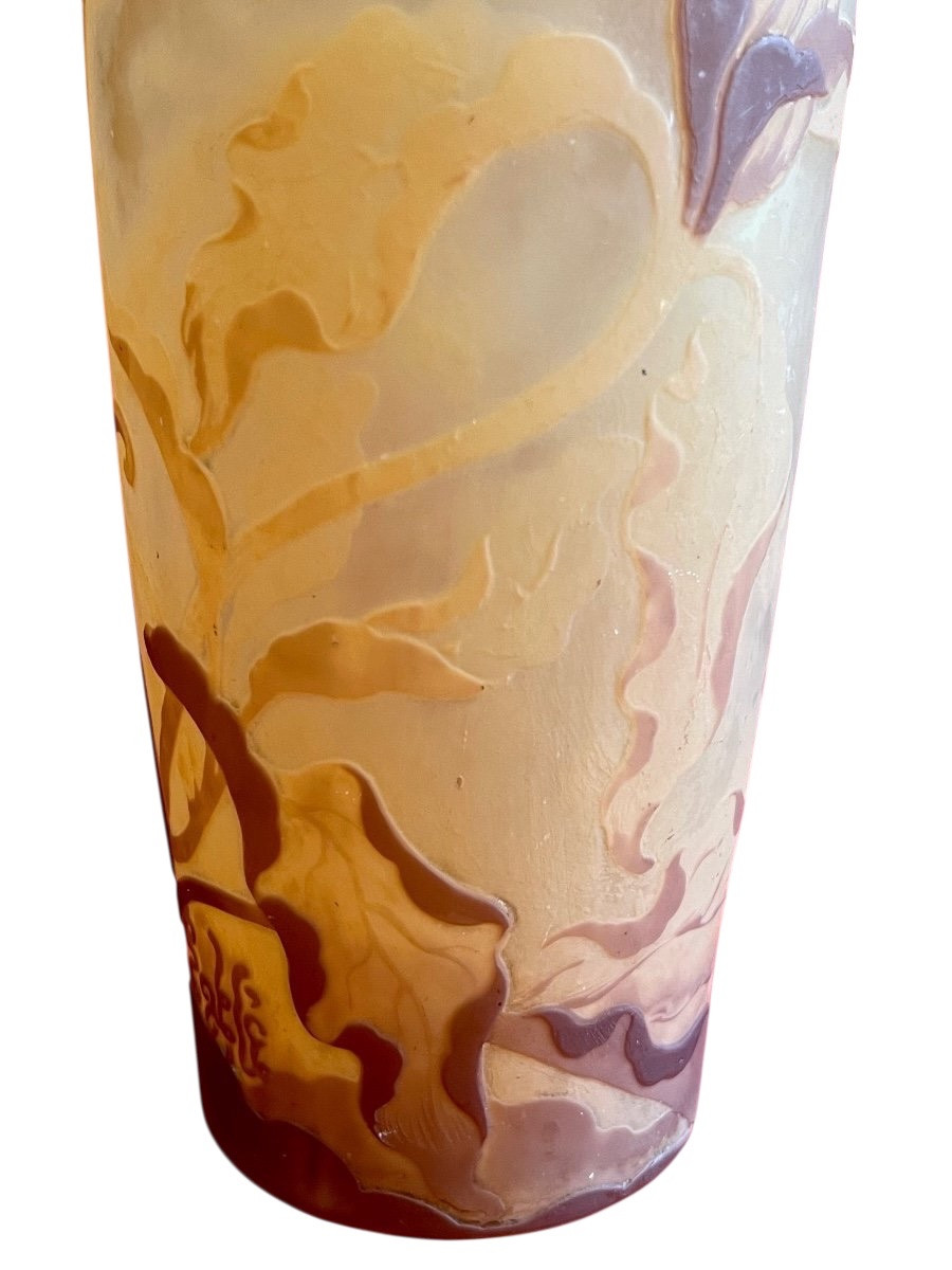 E. Galle - Baluster Vase With Wild Lilies-photo-2