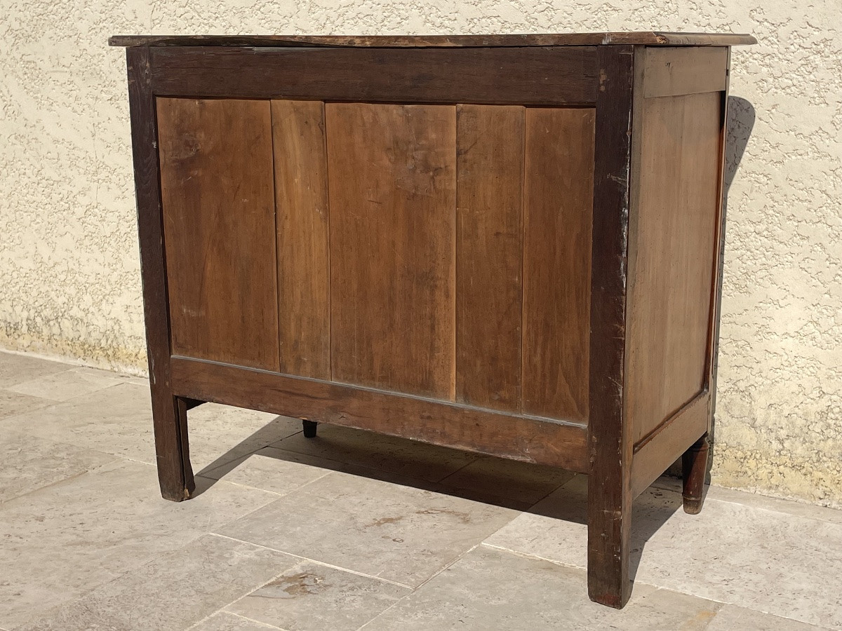 Small Louis XVI Style Walnut Chest Of Drawers.-photo-2