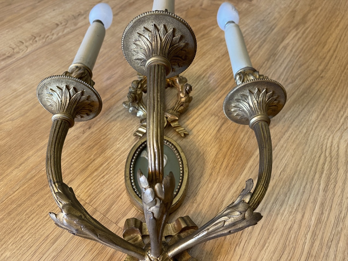 Alfred BEURDELEY - Paire d’appliques Style Louis XVI -photo-5