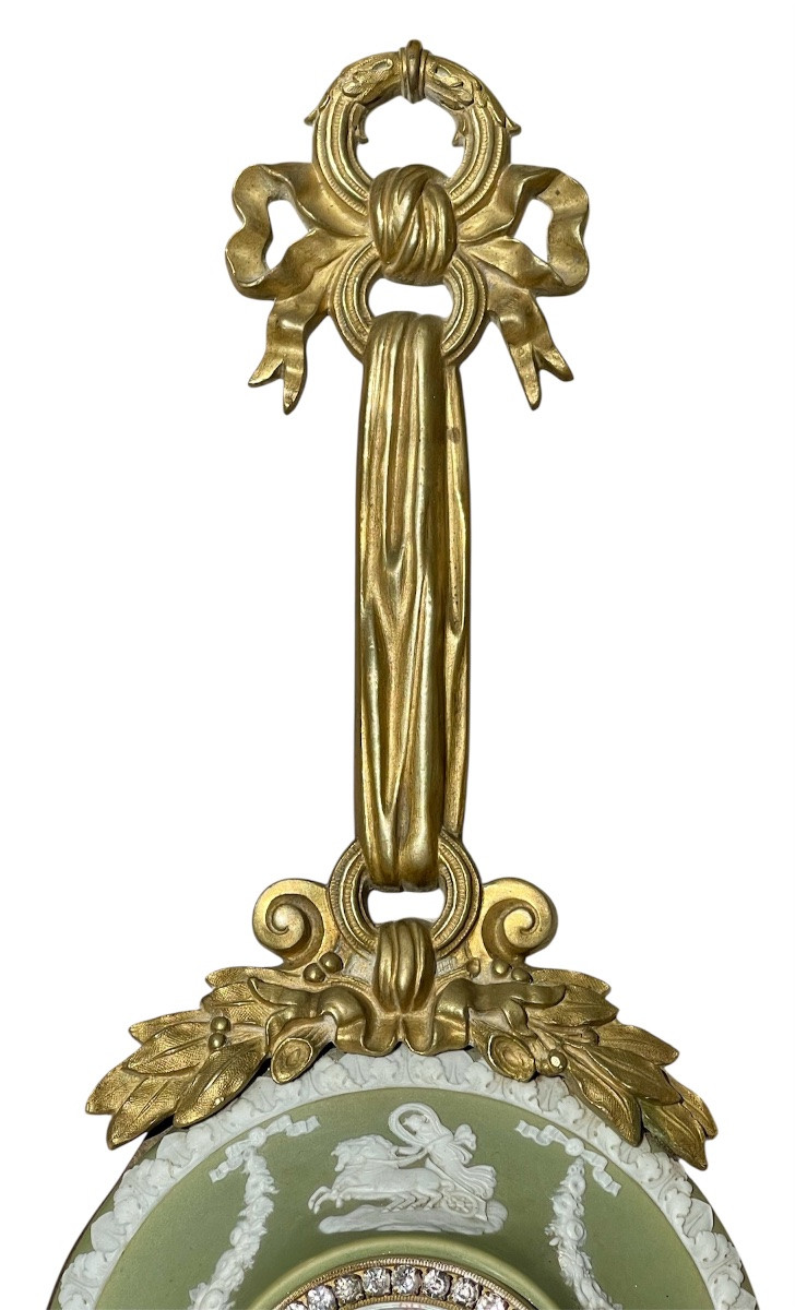 Small Cartel/small Wall Clock In Wedgwood -photo-2