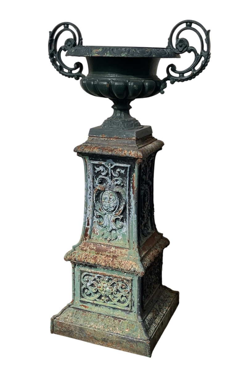 Napoleon III Garden Bowl/basin And Column -photo-2