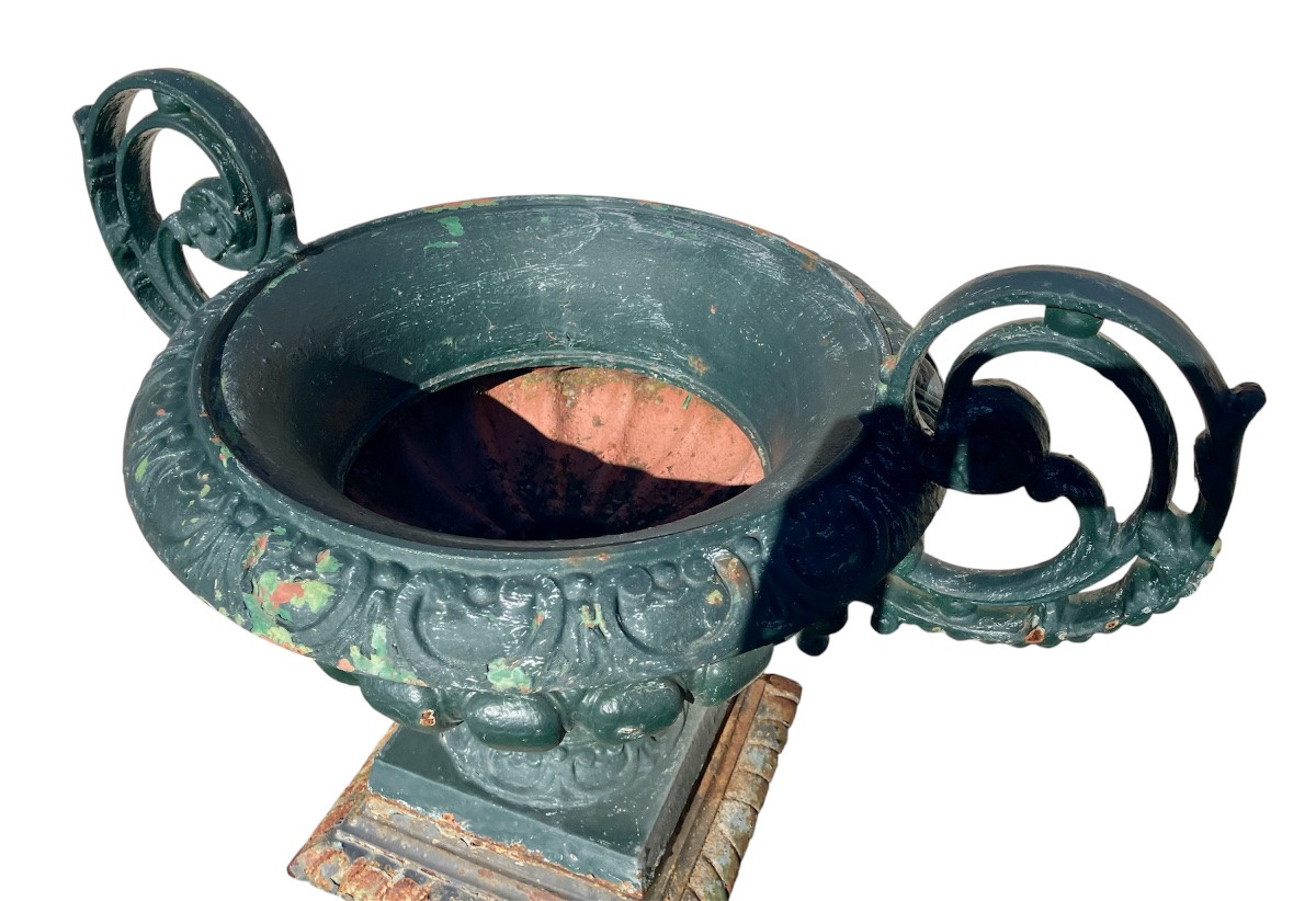 Napoleon III Garden Bowl/basin And Column -photo-4