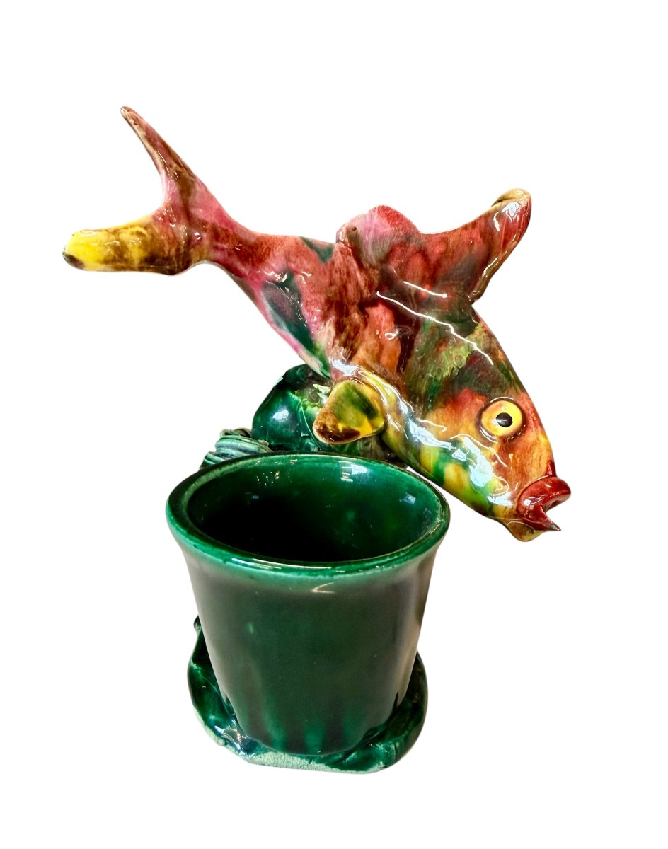 Petit Poisson Vide-poches en Barbotine