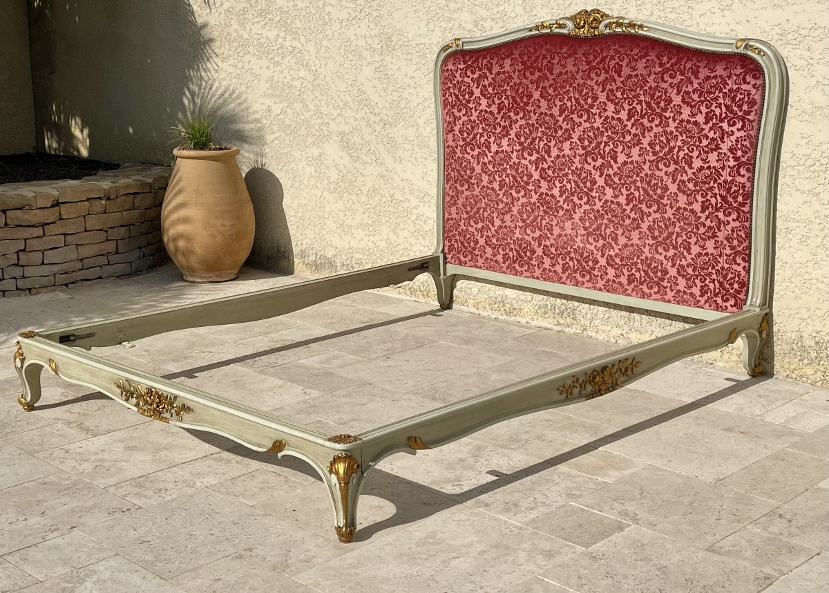 Louis XV Style Lacquered Bed -photo-8