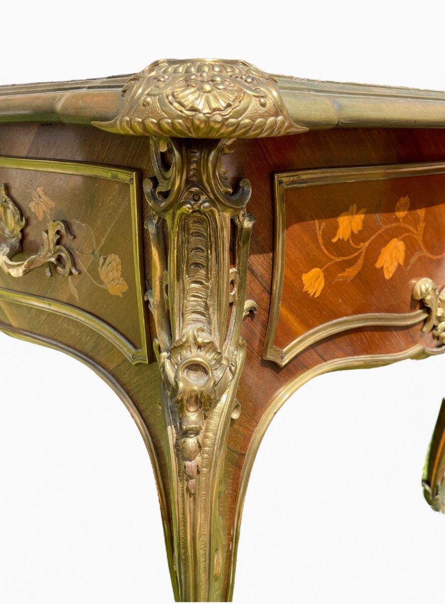 Gervais DURAND - Bureau Plat Style Louis XV-photo-4