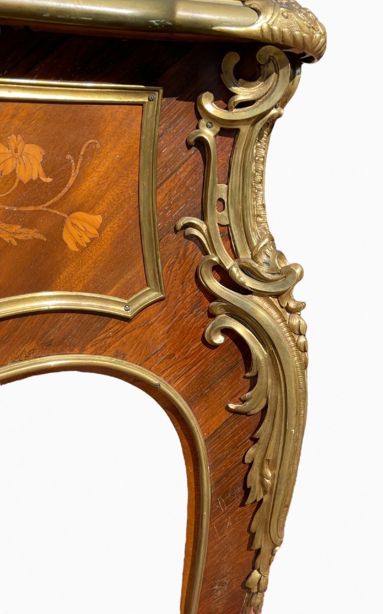Gervais DURAND - Bureau Plat Style Louis XV-photo-5