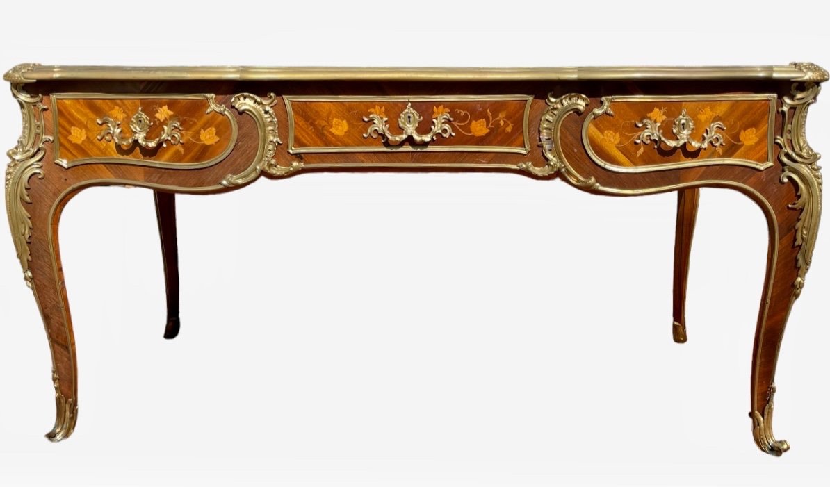 Gervais DURAND - Bureau Plat Style Louis XV