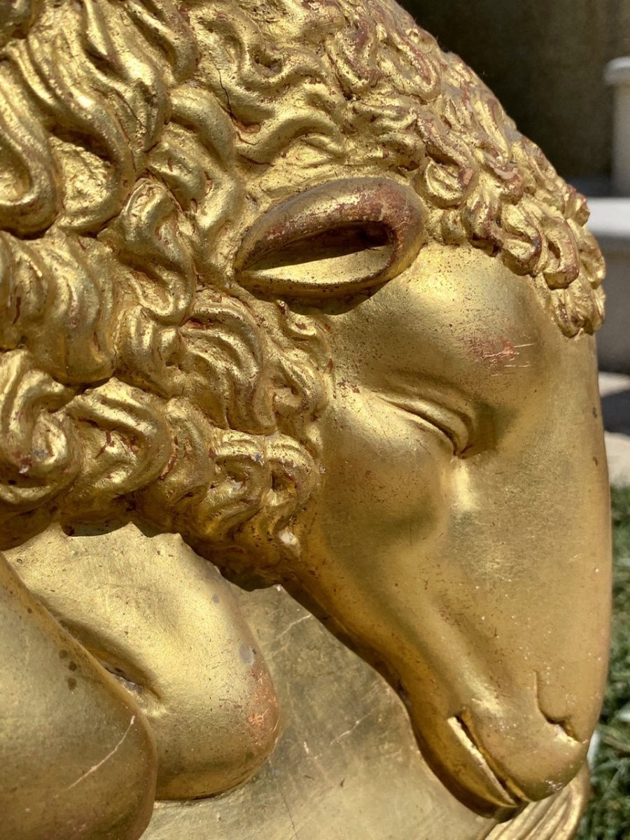 18th Century - Sculpture "the Paschal Lamb And The Seven Seals"-photo-3