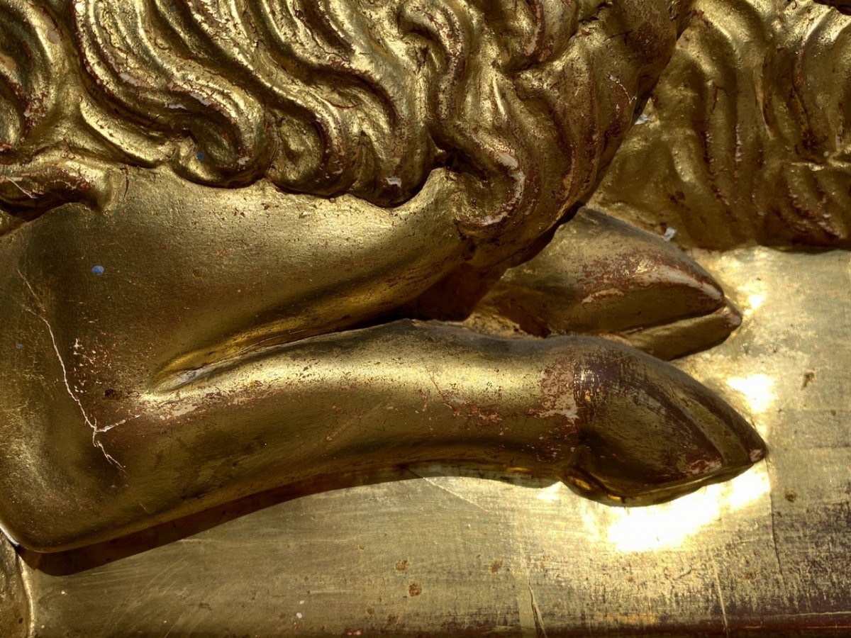 18th Century - Sculpture "the Paschal Lamb And The Seven Seals"-photo-2