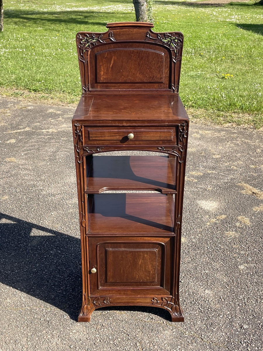 Majorelle Art Nouveau Bed In Mahogany-photo-4