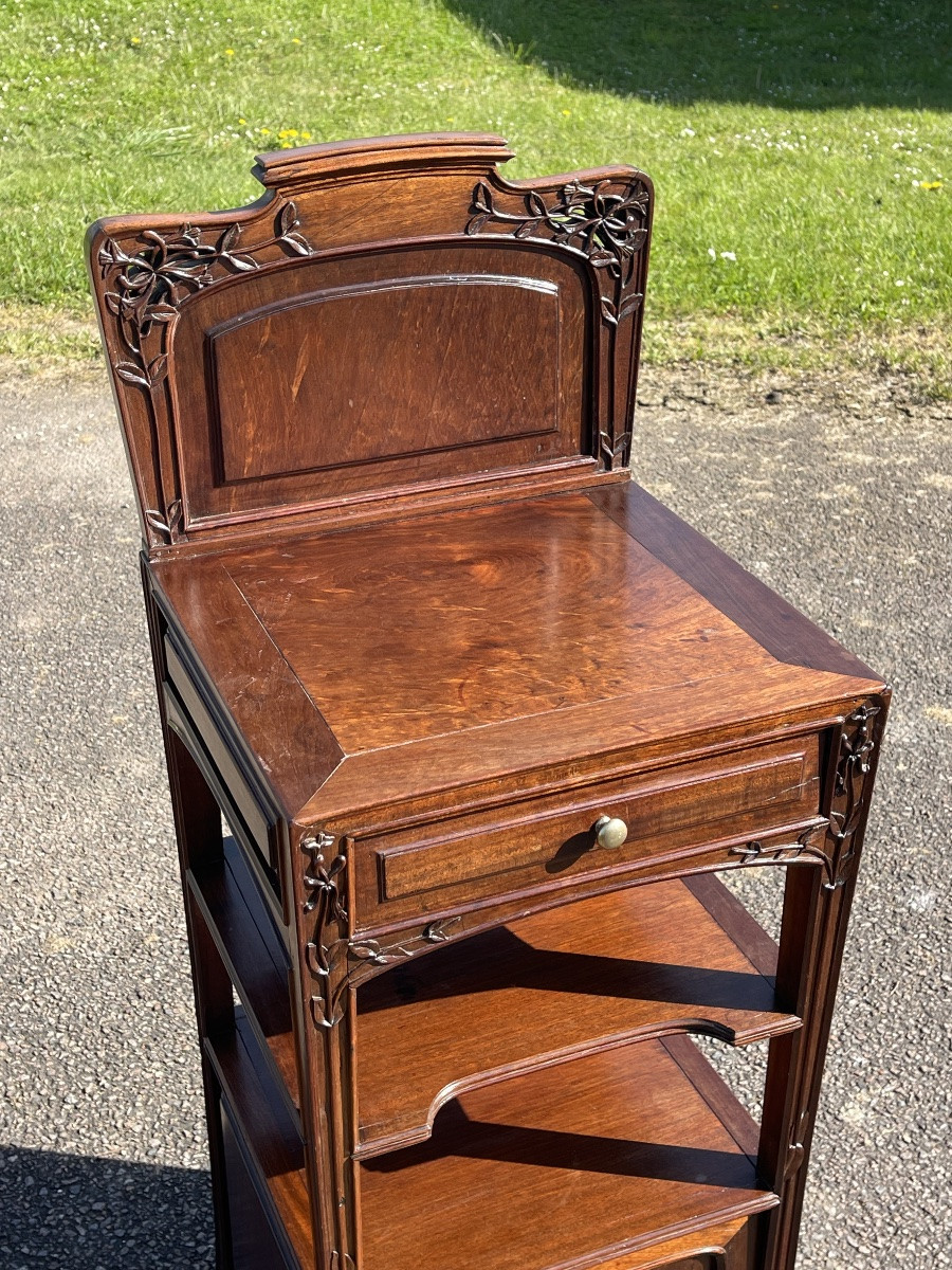 Majorelle Art Nouveau Bed In Mahogany-photo-5