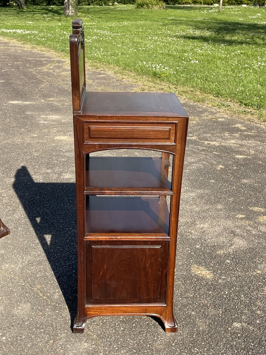 Majorelle Art Nouveau Bed In Mahogany-photo-6