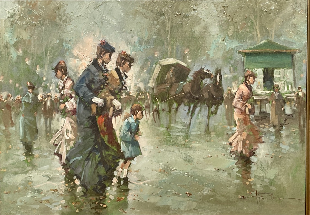 Tommaso PRINCIPE - Scène de rue avec Élégantes -photo-2