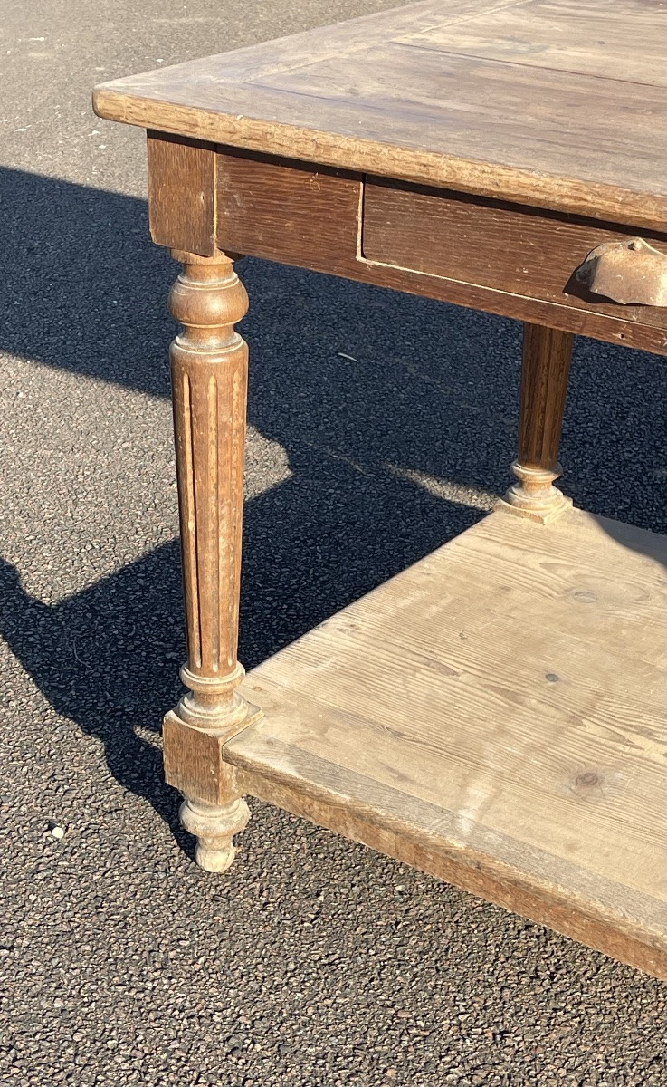 Table de Drapier / Table de Soyeux / Comptoir de Magasin / Banque de Magasin-photo-3