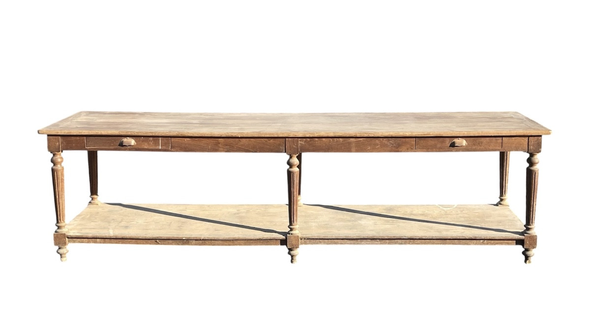 Table de Drapier / Table de Soyeux / Comptoir de Magasin / Banque de Magasin