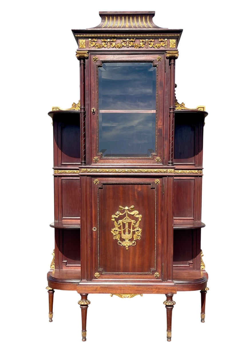 Vitrine en Acajou Style Louis XVI