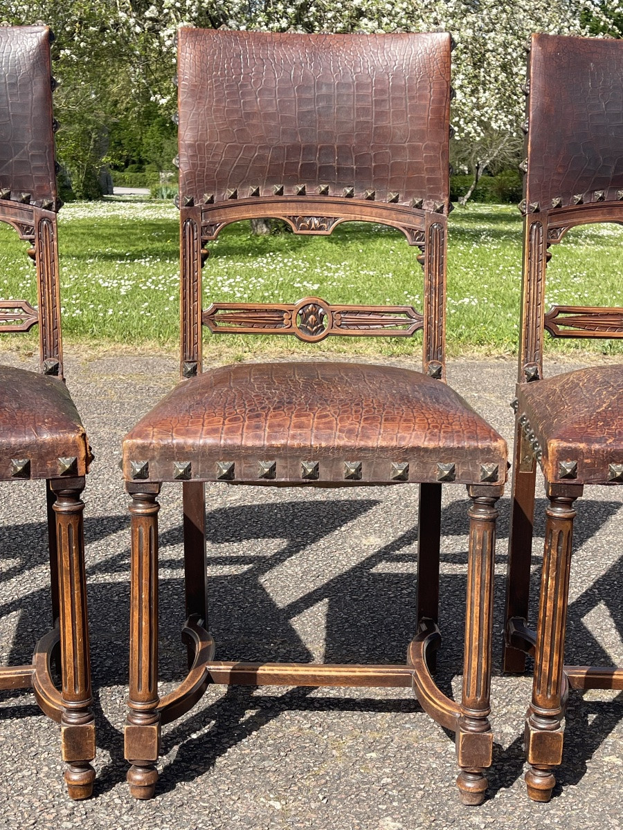 Suite Of 10 Renaissance Chairs-photo-3