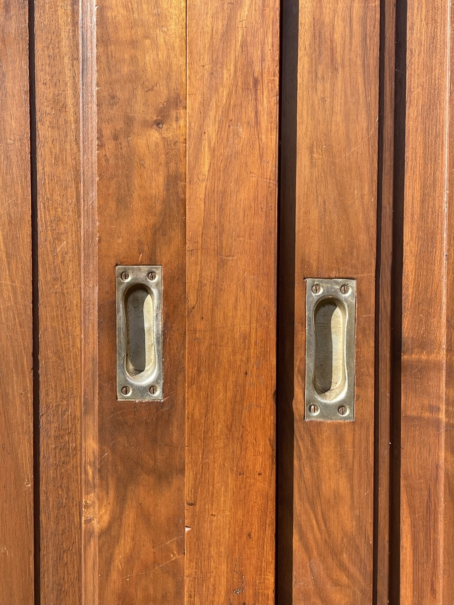 Bibliothèque à 12 portes en noyer XIX siècle -photo-4