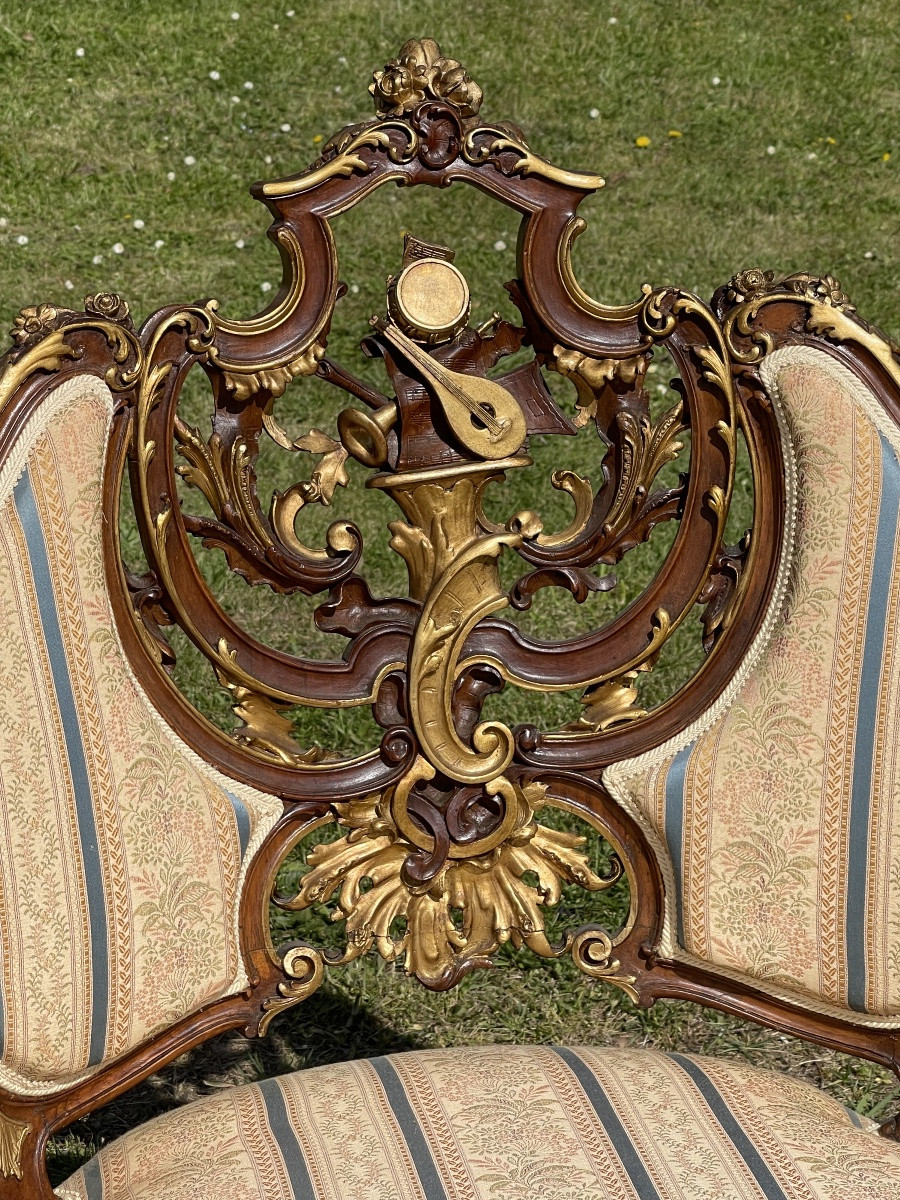 Louis XV-style Armchair Or Small Sofa-photo-3