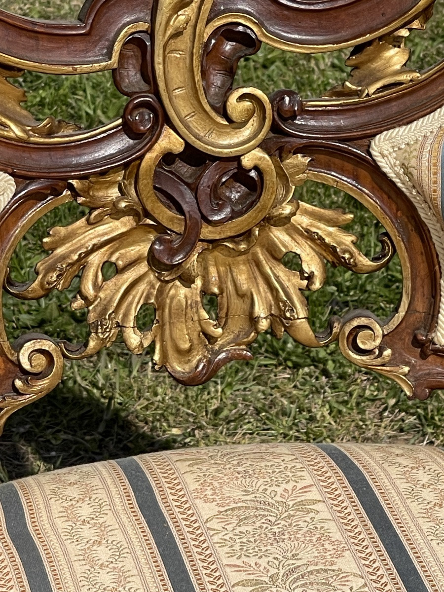 Louis XV-style Armchair Or Small Sofa-photo-4