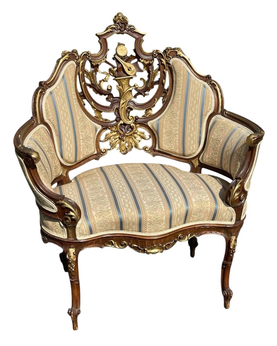 Louis XV-style Armchair Or Small Sofa-photo-2