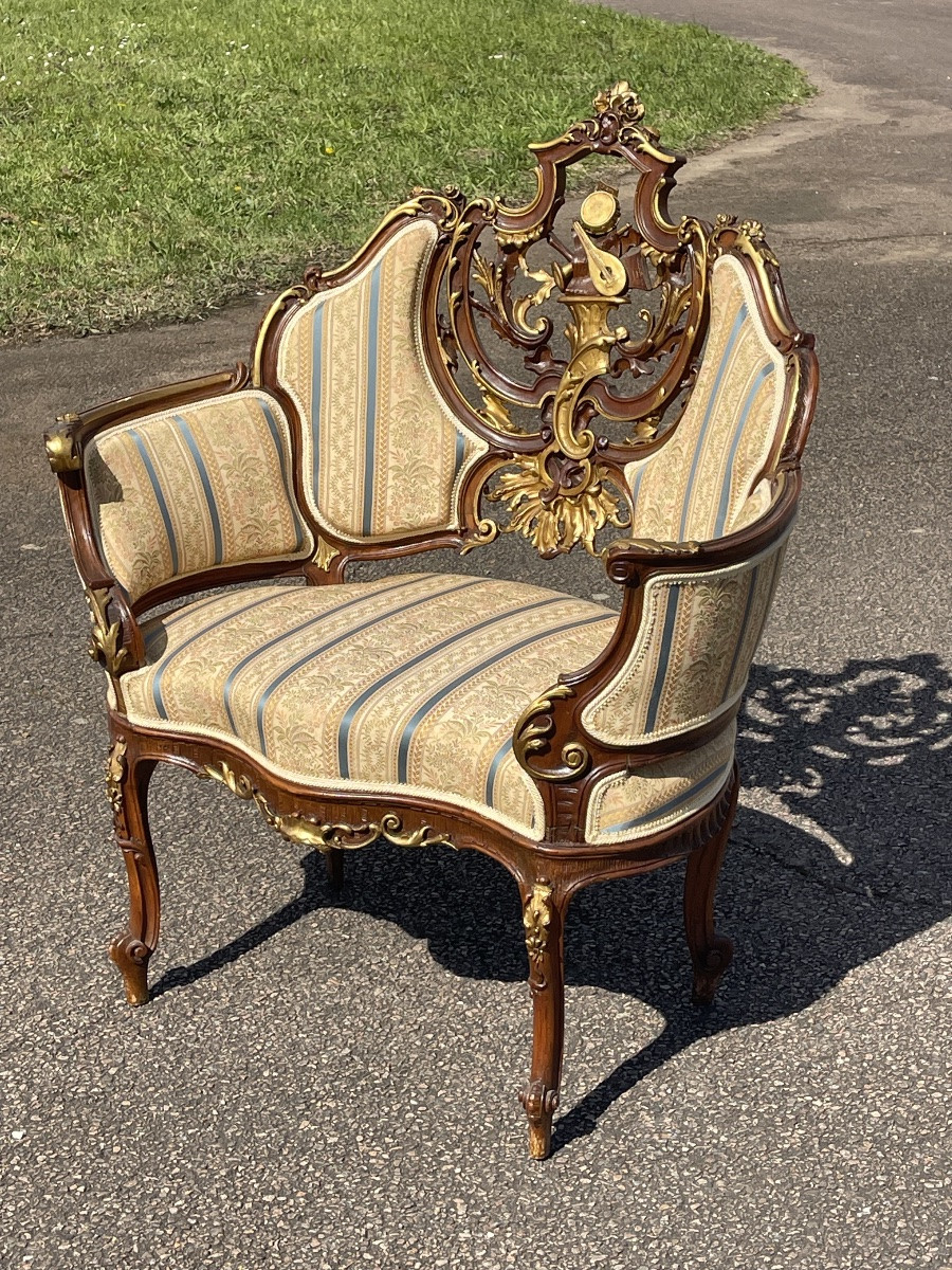 Louis XV-style Armchair Or Small Sofa-photo-1
