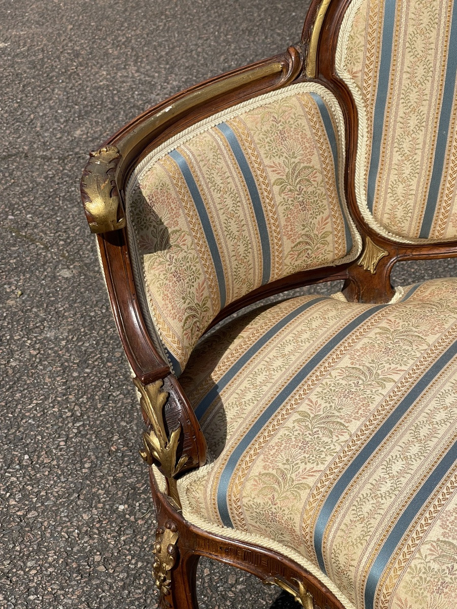 Louis XV-style Armchair Or Small Sofa-photo-2