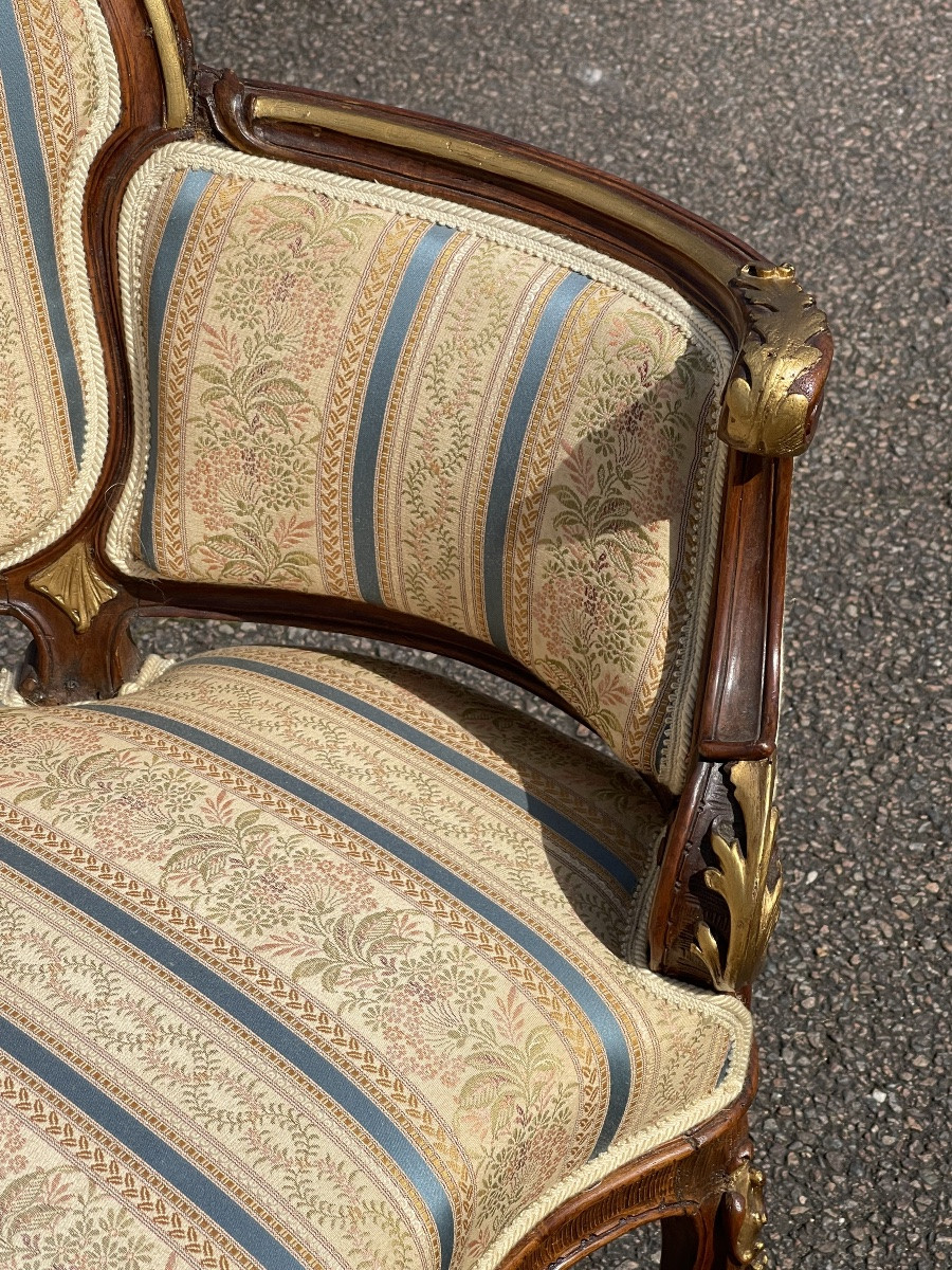 Louis XV-style Armchair Or Small Sofa-photo-3