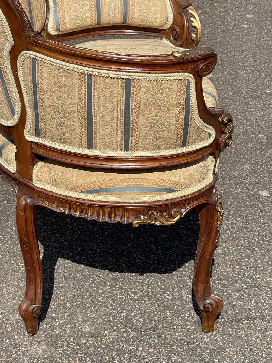 Louis XV-style Armchair Or Small Sofa-photo-7