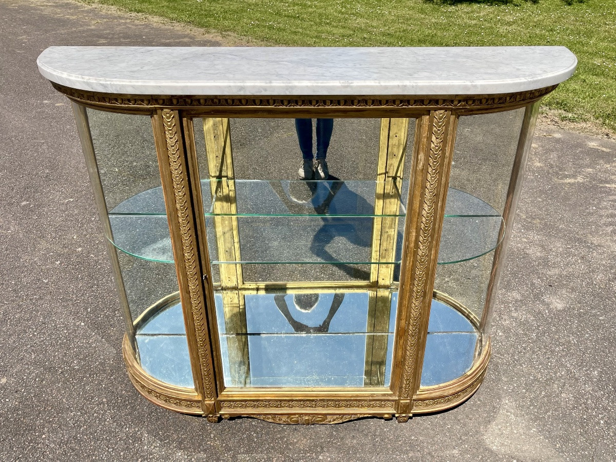 Vitrine en Bois doré Napoléon III -photo-3