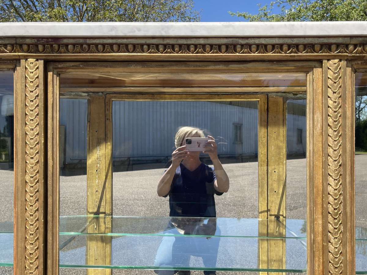 Vitrine en Bois doré Napoléon III -photo-4