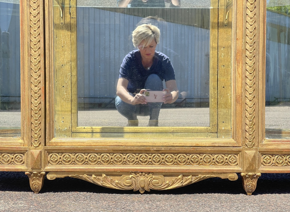 Vitrine en Bois doré Napoléon III -photo-3