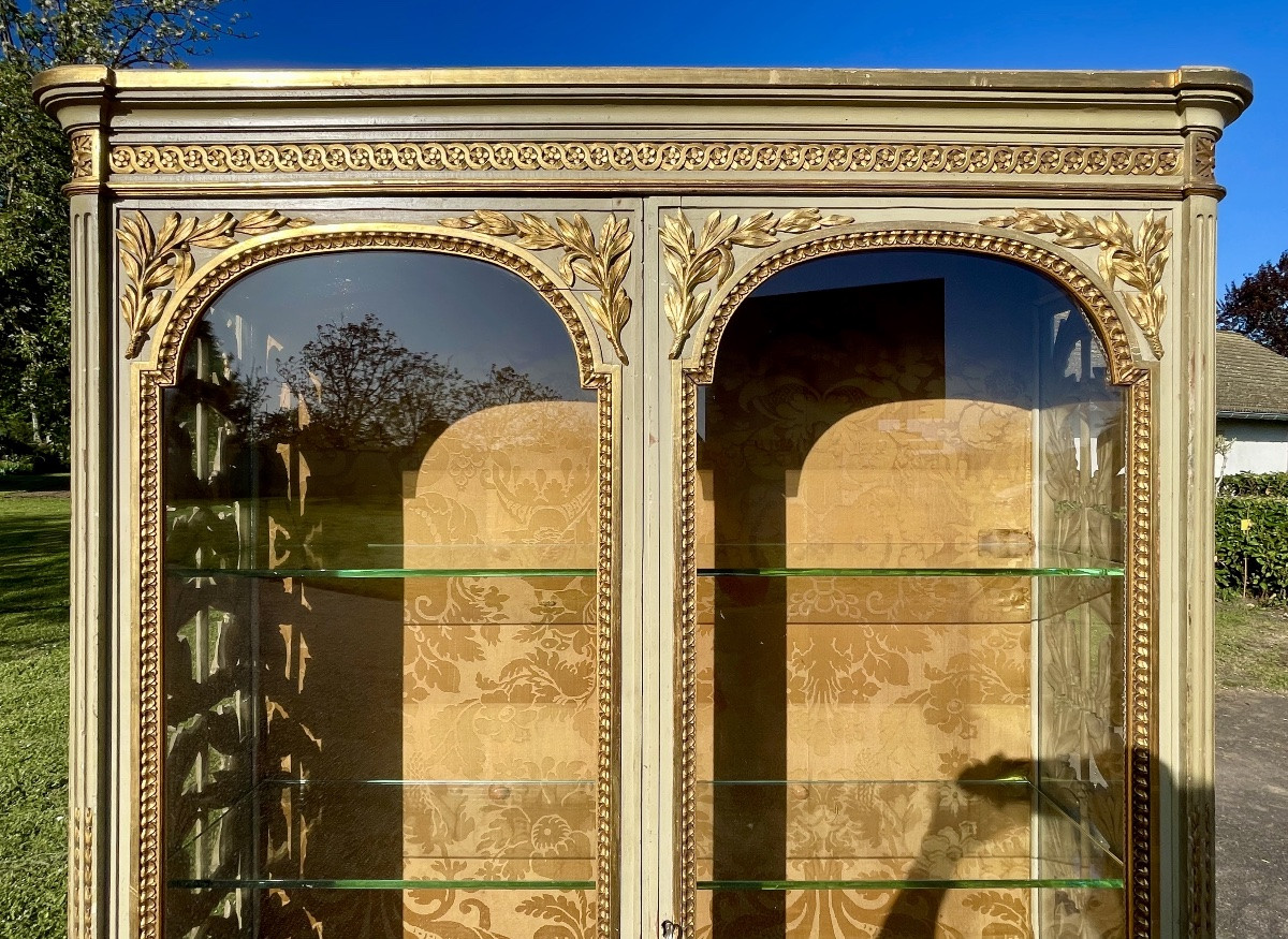 Vitrine en Bois doré Style Louis XVI-photo-3