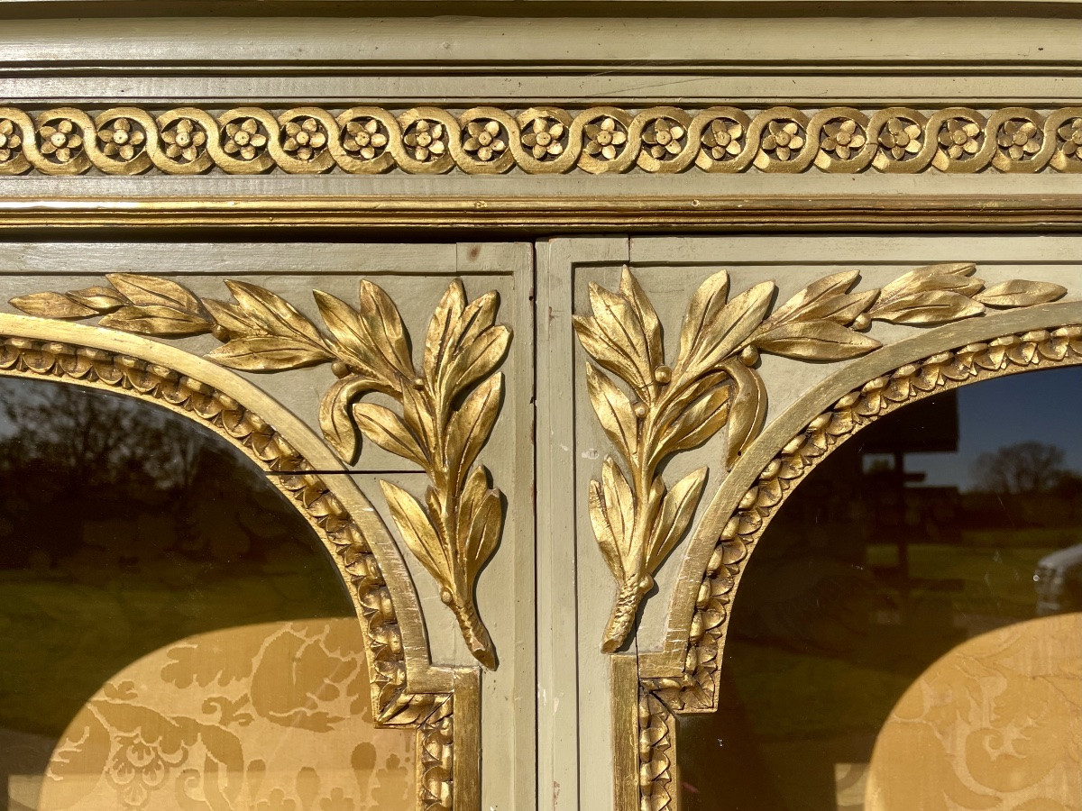 Vitrine en Bois doré Style Louis XVI-photo-4