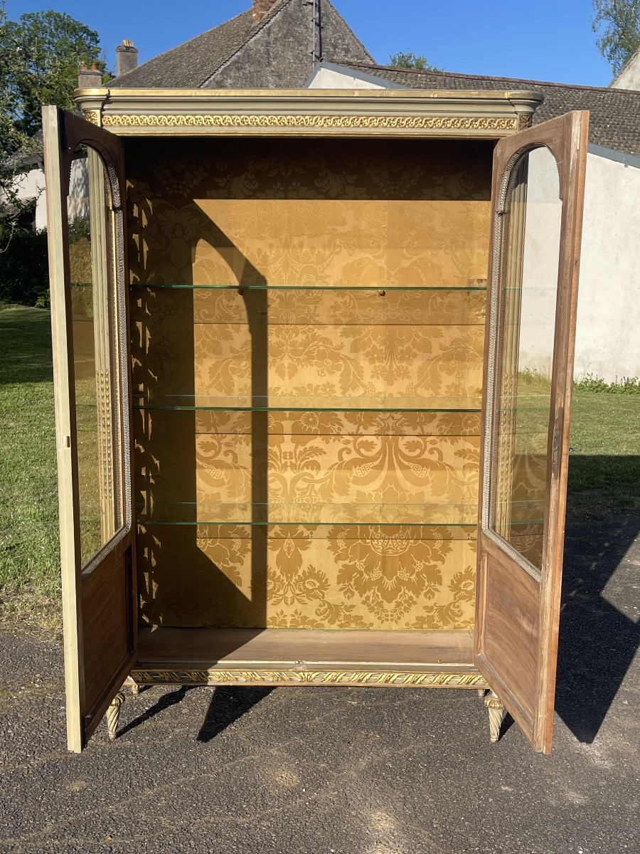 Vitrine en Bois doré Style Louis XVI-photo-8