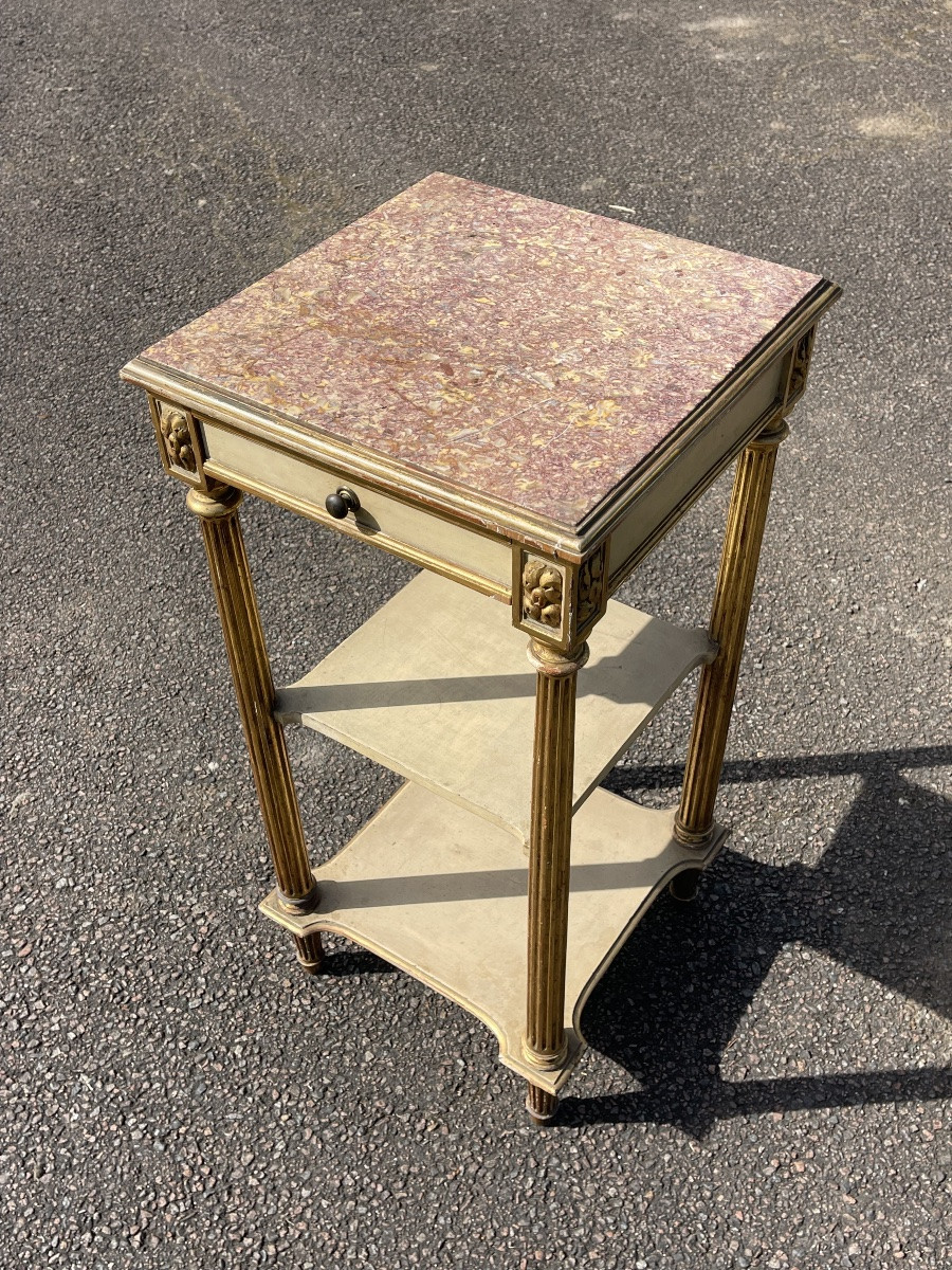 Louis XVI Style Night Table / Side Table-photo-3