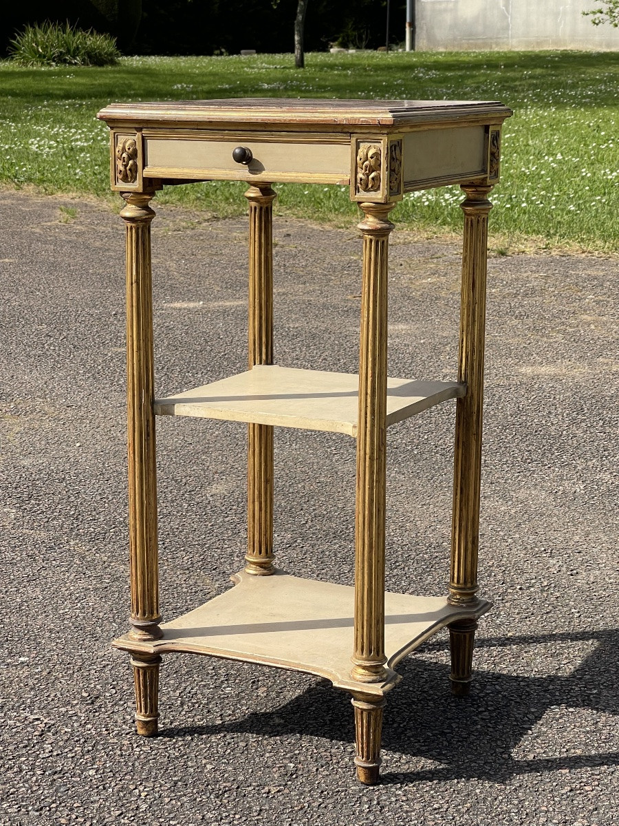 Louis XVI Style Night Table / Side Table-photo-2
