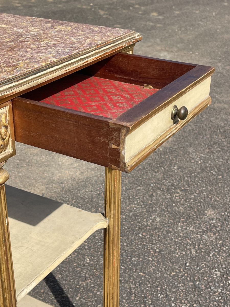 Louis XVI Style Night Table / Side Table-photo-5