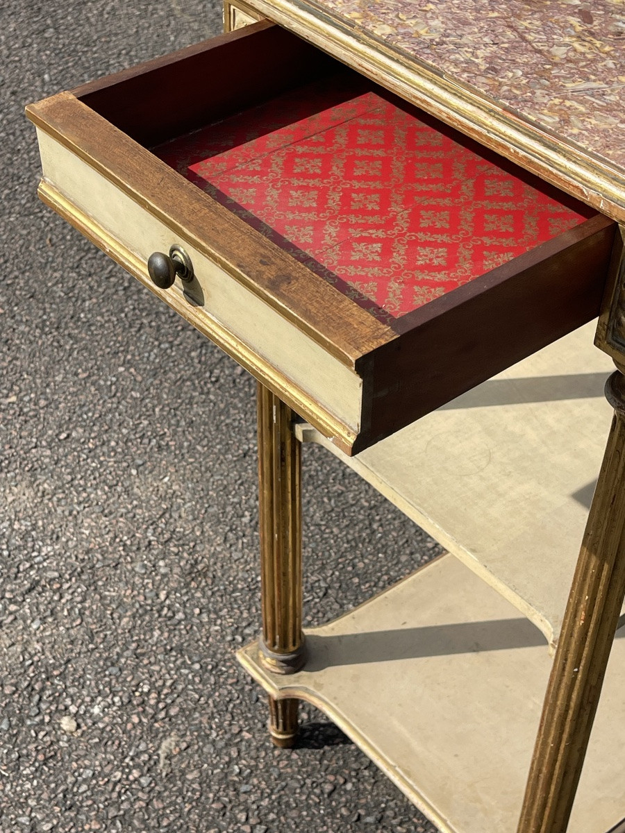 Louis XVI Style Night Table / Side Table-photo-7