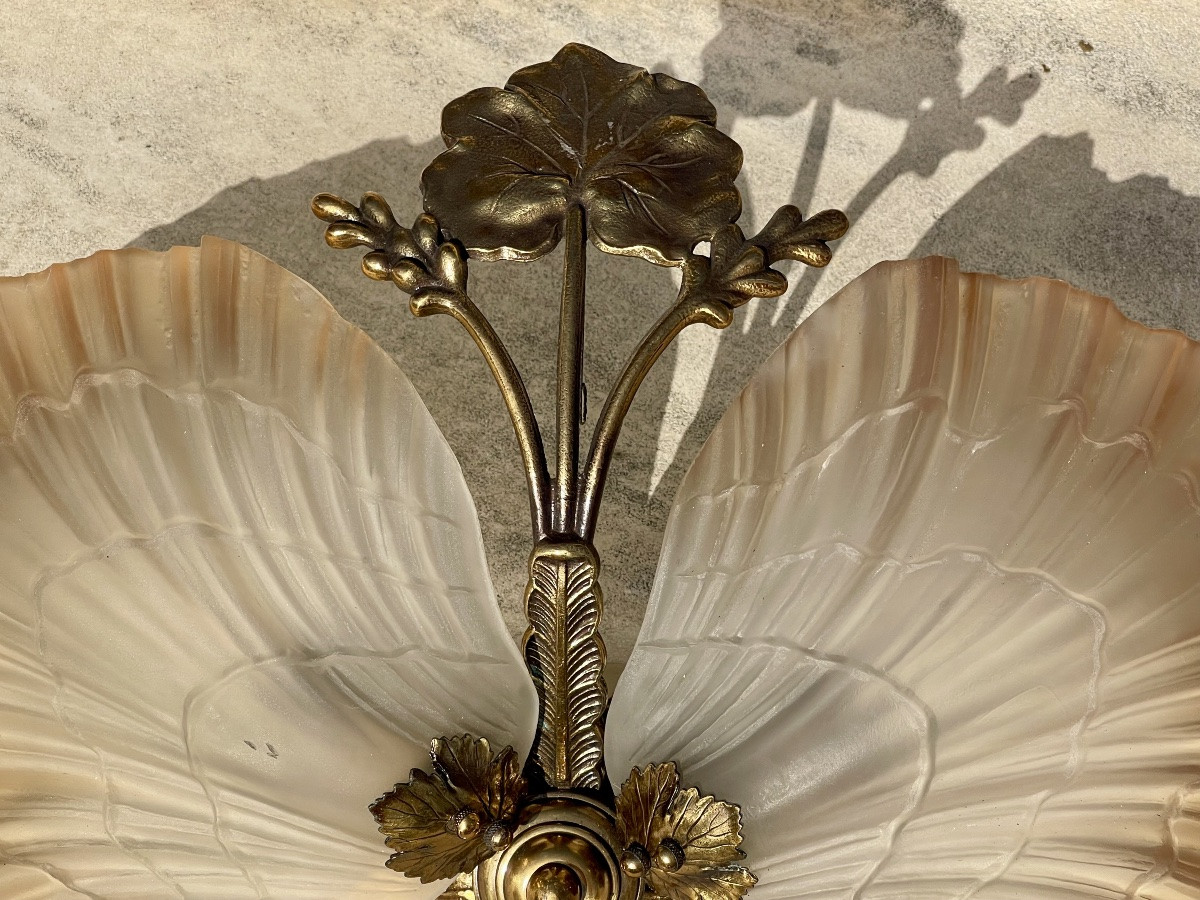 Pair Of Hollywood Regency Art Deco Wall Lights-photo-4