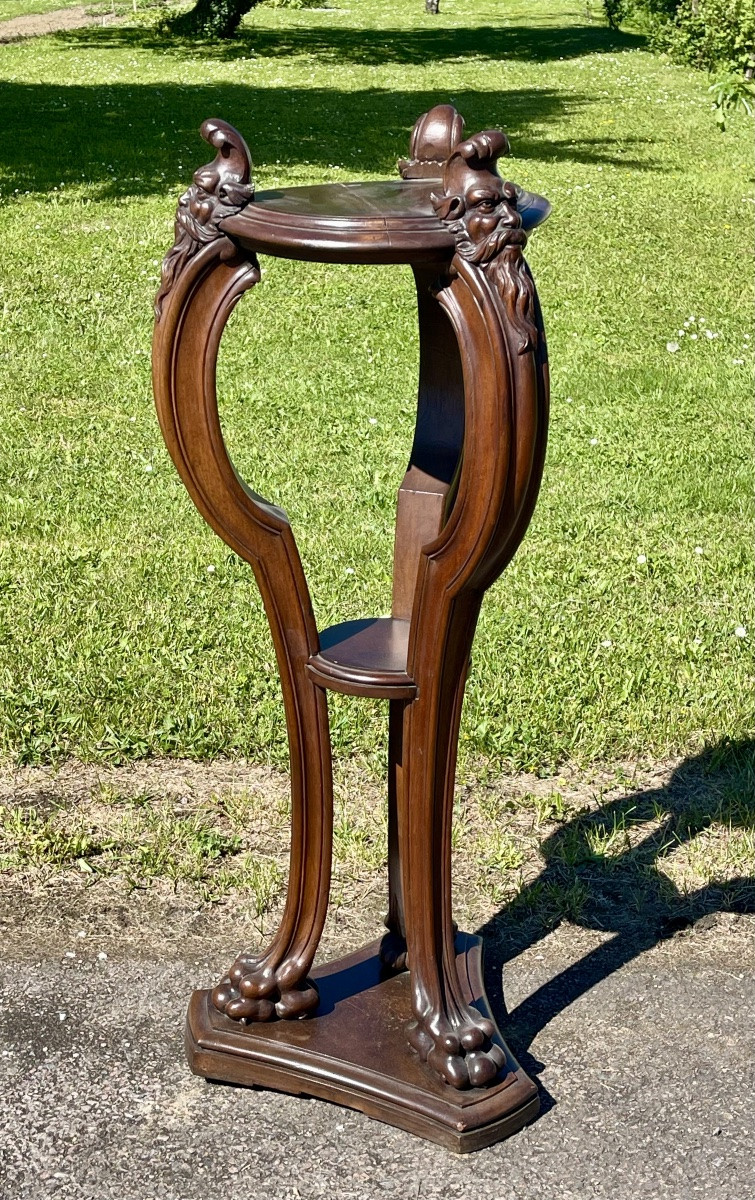 Renaissance-style Walnut Sellette-photo-2