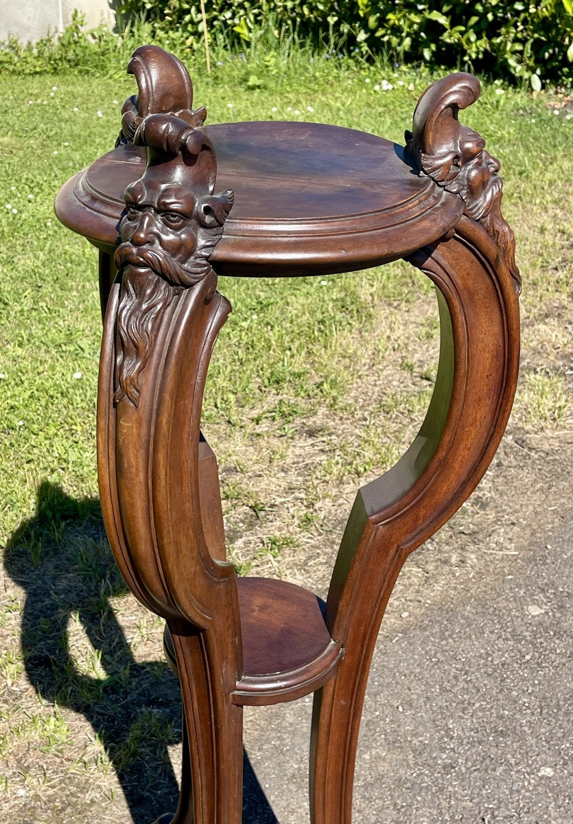 Renaissance-style Walnut Sellette-photo-4