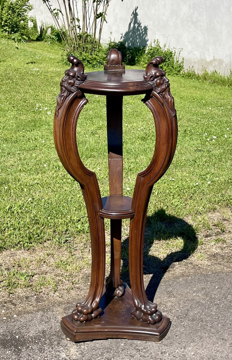 Renaissance-style Walnut Sellette-photo-5