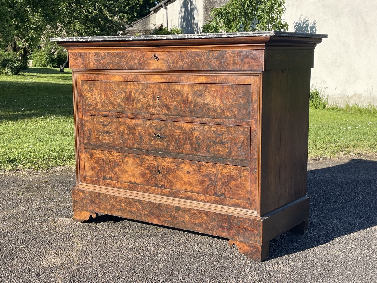 Louis Philippe Walnut Chest Of Drawers-photo-4