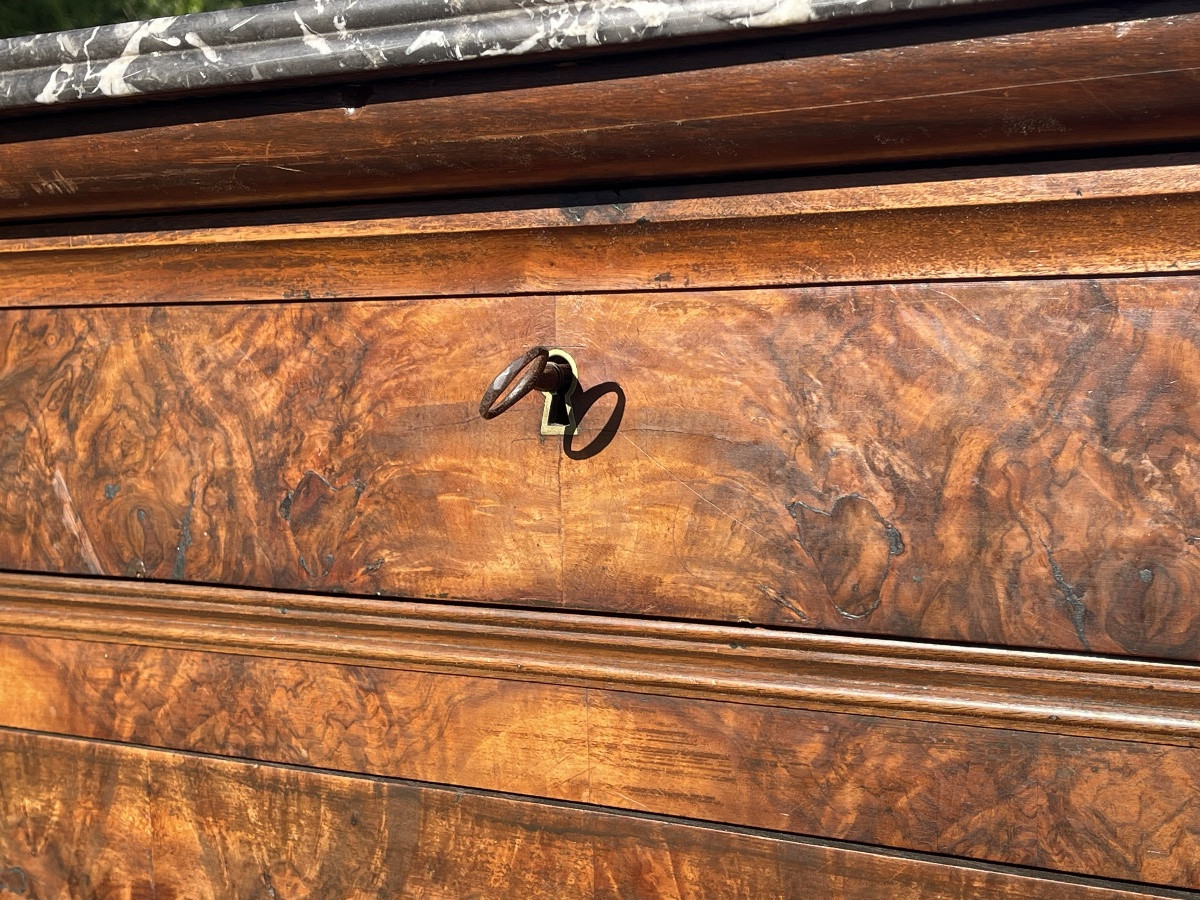 Louis Philippe Walnut Chest Of Drawers-photo-3